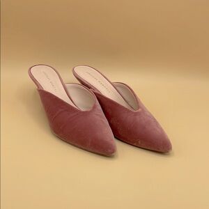 Loeffler Randall Women's Dusty Rose Velvet Mules